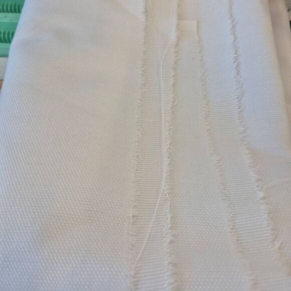 Fabric, White Cotton Lightweight Duck (textured) 45" x 3 yds - Picture 3 of 6